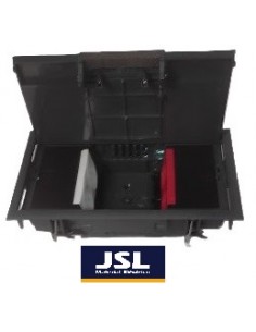 Kit Caja de empotrar en suelo 2 Schukos Blancos y 2 Rojos