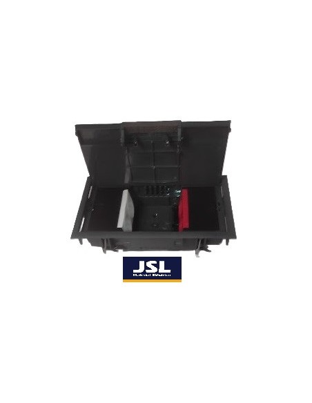 Kit Caja de empotrar en suelo 2 Schukos Blancos y 2 Rojos