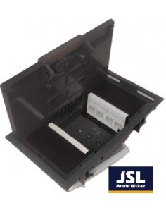 Kit Caja de empotrar en suelo 2 Schukos y 4 RJ45 DETALLE
