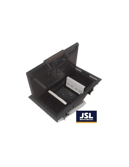 Kit Caja de empotrar en suelo 2 Schukos y 4 RJ45 DETALLE