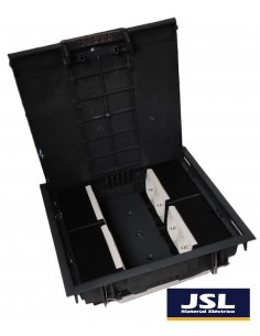 Kit Caja de empotrar en suelo 8 Schukos. DETALLE