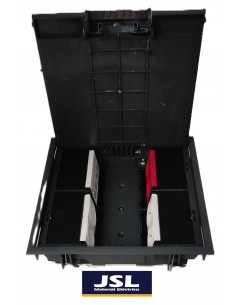 Kit Caja de empotrar en suelo 6 Schukos y 4 huecos RJ45