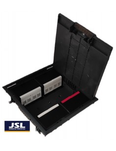 Kit Caja de empotrar en suelo 4 Schukos y 8 huecos RJ45. DETALLE 2
