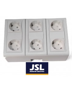 Kit Caja de superficie 6 Schukos