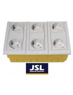 Kit Caja de empotrar en pared 6 Schukos