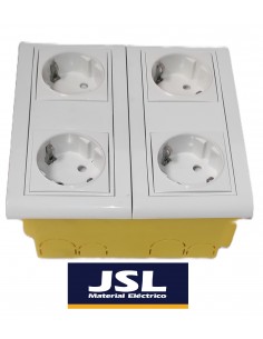 Kit Caja de empotrar en pared 4 Schukos