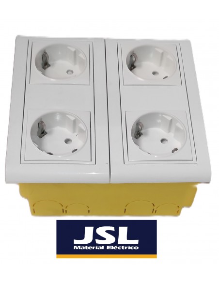 Kit Caja de empotrar en pared 4 Schukos