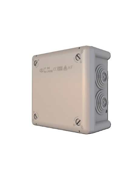 Caja Estanca con Conos 102x102x55mm. Cerrada