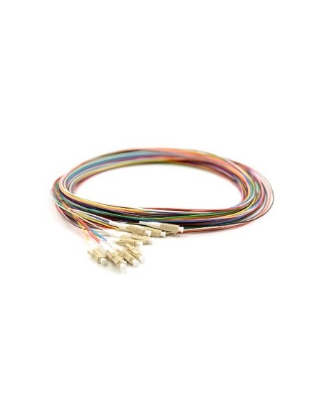 Pigtail Fibra Óptica 2 M LC/UPC OM3 12 Hilos multicolor