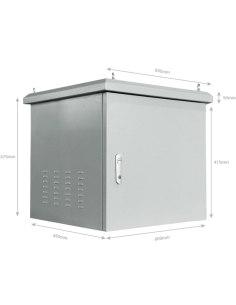 Rack mural 19" IP65 9U Fondo 450 con TEJADILLO