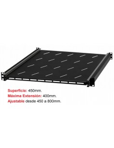 Bandeja Telescópica 1U para Rack suelo. Fijación 4 puntos
