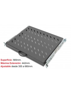 Bandeja Telescópica 1U para Rack suelo. Fijación 4 puntos