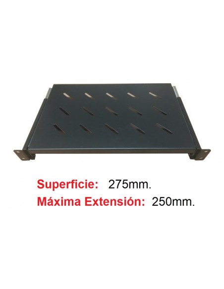 Bandeja Telescópica 19" 1U Fijación Frontal