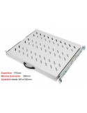 Bandeja Telescópica 1U para Rack suelo. Fijación 4 puntos. 565mm.