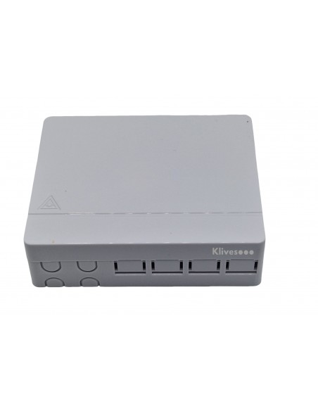 Caja FTTH superficie para 4 adaptadores SC Simplex ó LC Duplex