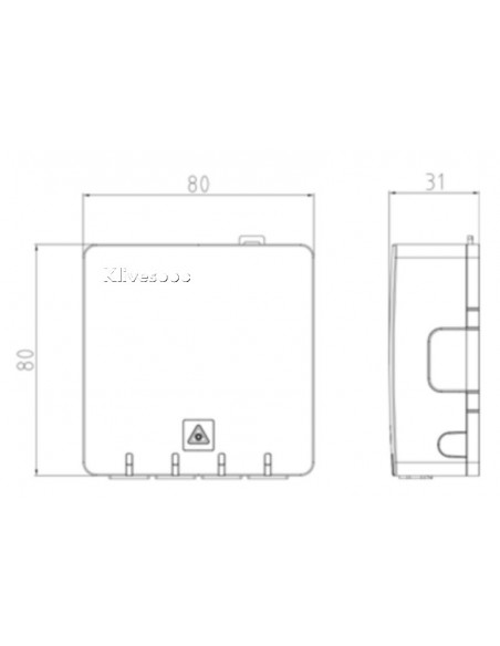 Caja FTTH para carril DIN para 4 tomas SC SIMPLEX