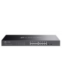 Switch 19” 16 puertos Gigabit Cobre + 2 slot SFP Gestionable JETSTREAM frontal