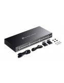 Switch 19” 48 puertos Gigabit Cobre + 4 slot SFP Gestionable. Contenido caja