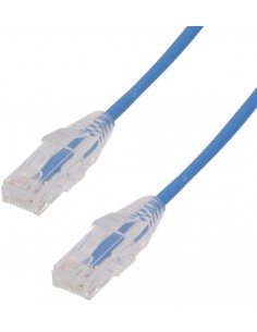 Latiguillo SLIM RJ45 Cat6A UTP 0.15 m Azul