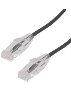 Latiguillo SLIM RJ45 Cat6A UTP 0.15 m Negro