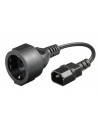 Cable IEC C14 Macho a Schuko Hembra 23 cm.