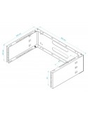 Bastidor mural 19" 3U/4U 330 Negro TECNICO
