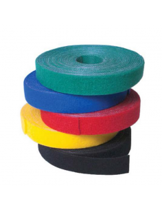 Cinta autocierre 10mm tipo velcro Rollo 25 mts. Colores