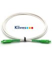Latiguillo Fibra Óptica monomodo Simples SC-SC APC 25 Metros Cable Blanco