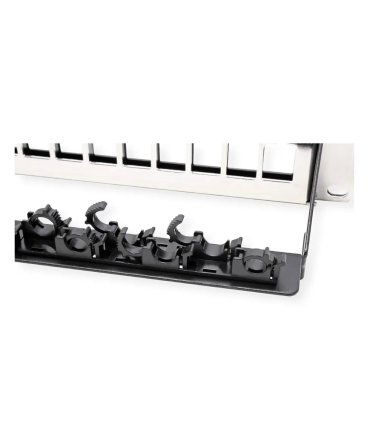 Patchpanel 19" 1U 24 Huecos KEYSTONE Apantallado con Bandeja y Fijació