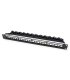 Patchpanel 19" 1U 24 Huecos KEYSTONE Apantallado con Bandeja y Fijación con Clip