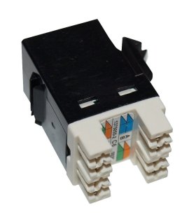 Conector RJ45 CAT6 UTP 180º Negro Hembra