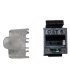 Conector RJ45 CAT6 UTP 180º Negro Hembra Tipo AMP