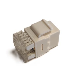 Conector RJ45 Hembra CAT6 180º Blanco