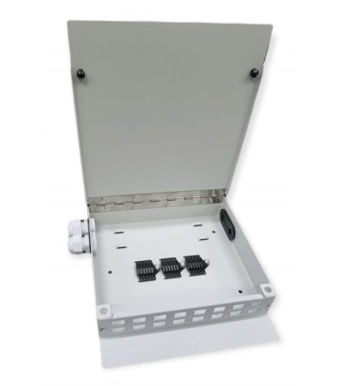 Caja fibra óptica metálica 16 conectores SC Simplex