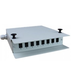 Caja fibra óptica metálica 8 conectores SC Simplex