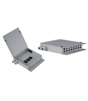 Caja fibra óptica metálica 12 conectores SC Simplex/ LC Dúplex