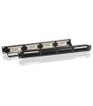 Patchpanel 19" 1U 24 puertos UTP CAT6 + guía sujeta cables