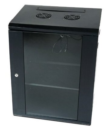 Rack mural 19" 18U F600. Puerta Cristal